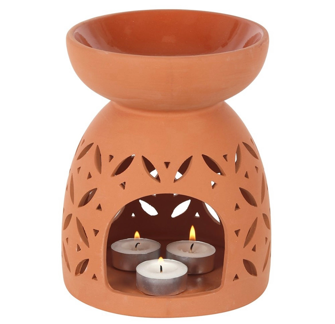 20CM LARGE TERRACOTTA OIL BURNER - Carly's candles & wax melts