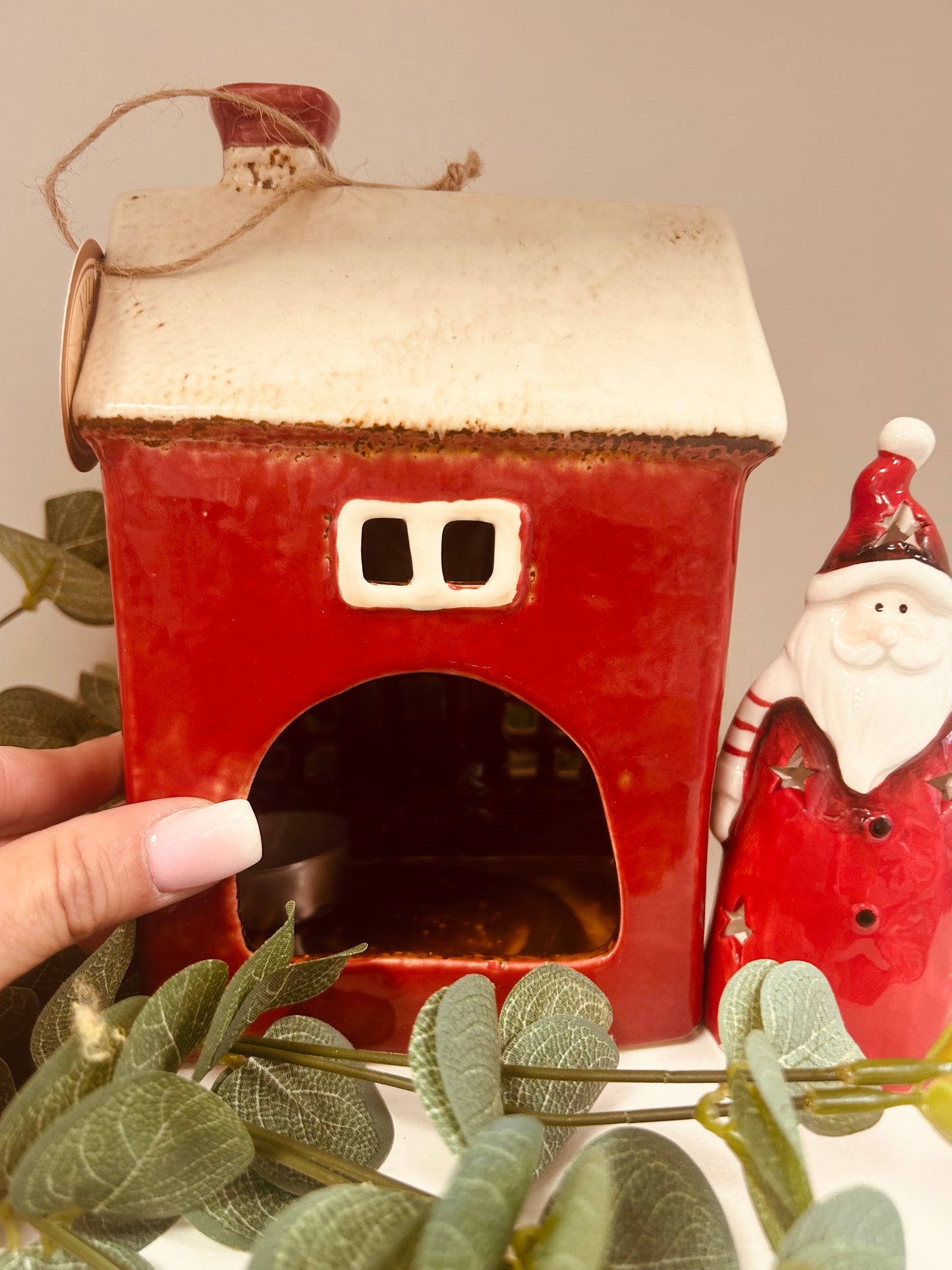 Village Pottery Xmas Cottage Planter - Carly's candles & wax melts