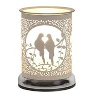 Electric Wax Melter Touch - White Silhouette Doves 17cm