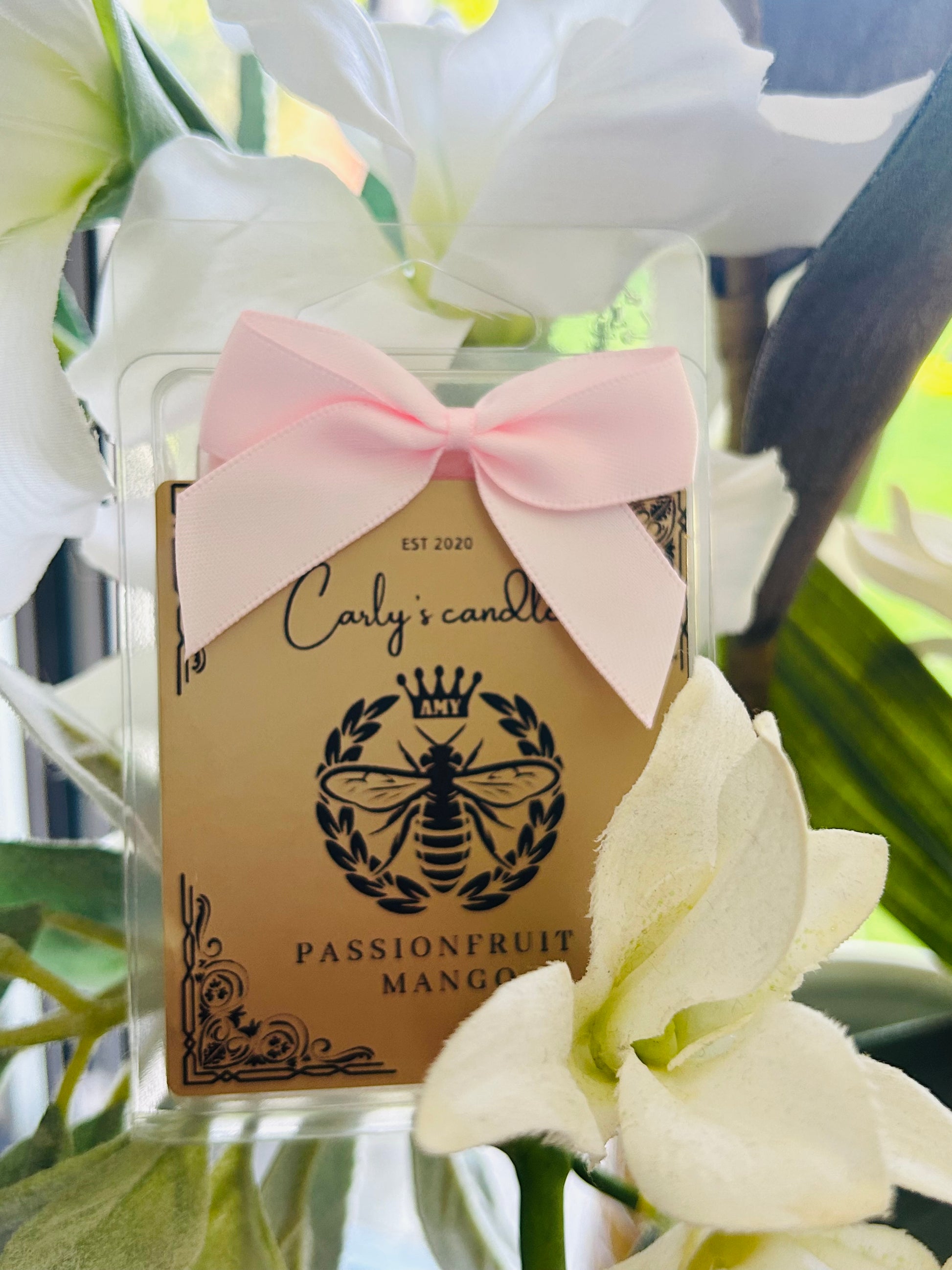 Wax melts- Passion fruit & Mango - six cubed clamshell wax melt - Carly's candles & wax melts