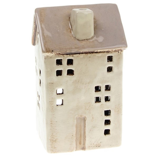 Village Pottery Town House Cream Tealight - Carly's candles & wax melts