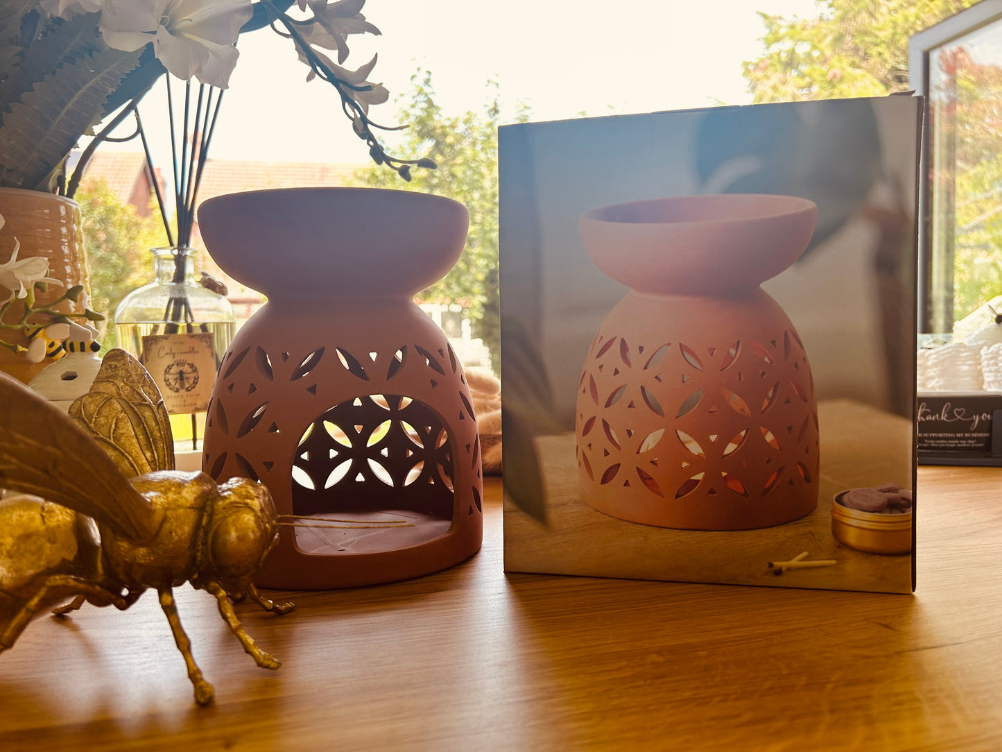 20CM LARGE TERRACOTTA OIL BURNER - Carly's candles & wax melts