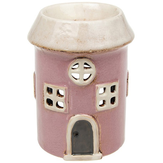 Village Pottery Warmer Round Pink - Carly's candles & wax melts