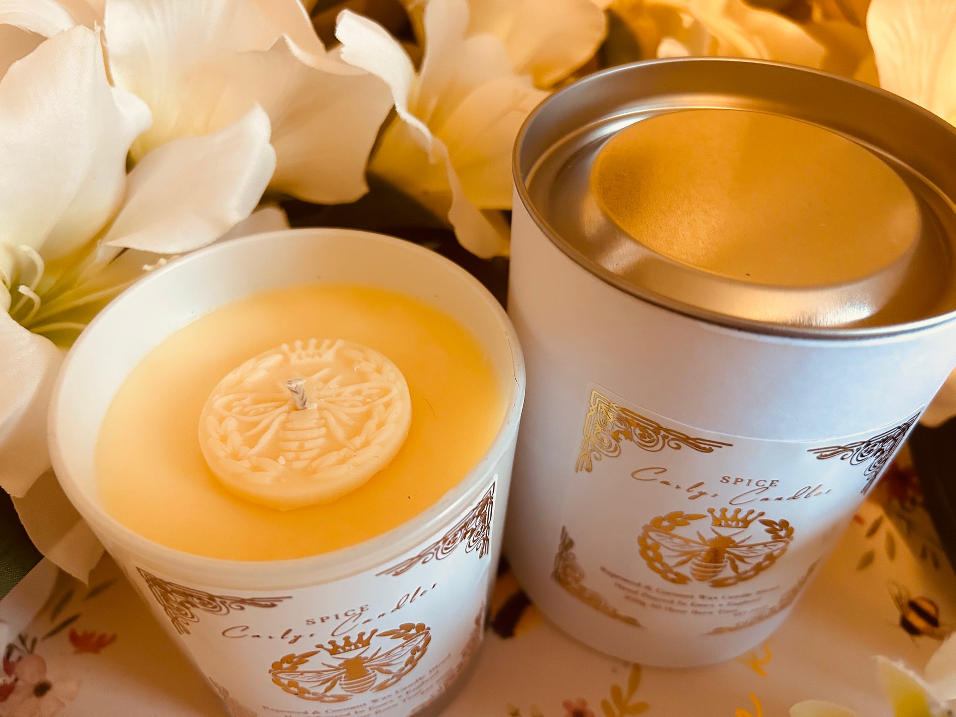 Spice… luxury rapeseed & coconut blend candle (without lid) - Carly's candles & wax melts